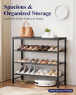 Kitsure Shoe Rack for Closet, Shoe Organizer with Leveling Feet, Sturdy & Rust-Proof Shoe Storage for Entryway, Bedroom, Living Room, 29.5