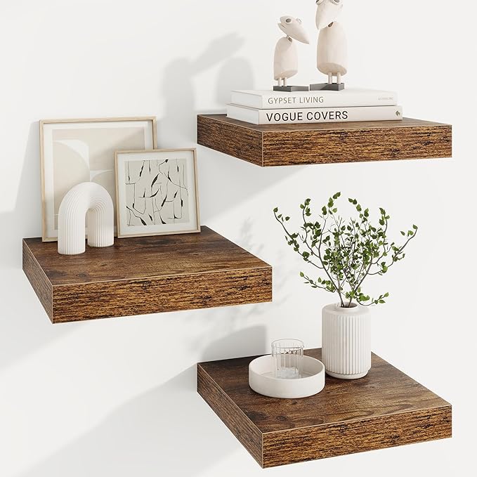 Square Floating Shelves for Wall, 12