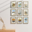 Vittanly 5x7 Picture Frames Set of 9, Shatter Resistant Plexiglass, Display 4x6 Pictures with Mat or 5x7 without Mat, Photo Frames for Wall or Tabletop, Engineered Wood, Driftwood