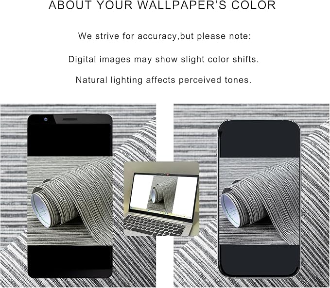 Grasscloth Textured Wallpaper Gray Peel and Stick 24inX393in Fabric Wall Paper Upgraded Thick Self-Adhesive Vinyl Contact Paper for Home Use(Dark Grey)