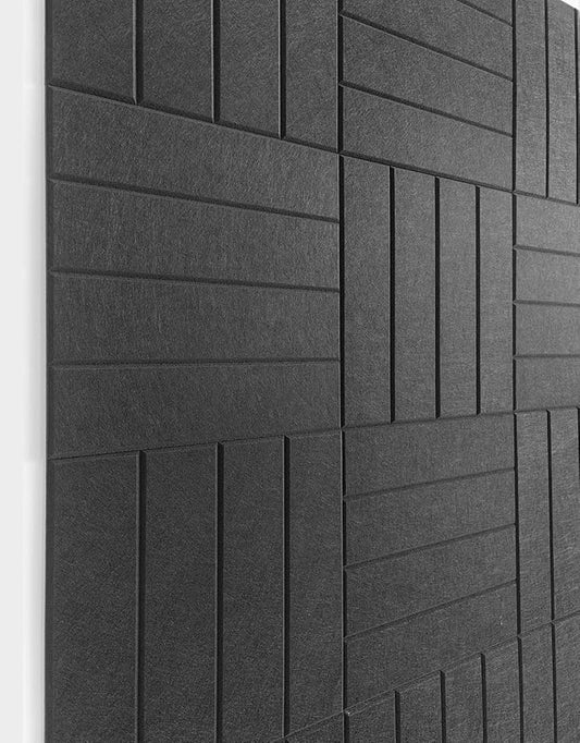 11.18" Square Acoustic Panels 12-Pack - Sound Absorbing Wall Panels, Noise Reducing Soundproof Decorative Felt Tiles for Home Office, Studio, Living Room - Black