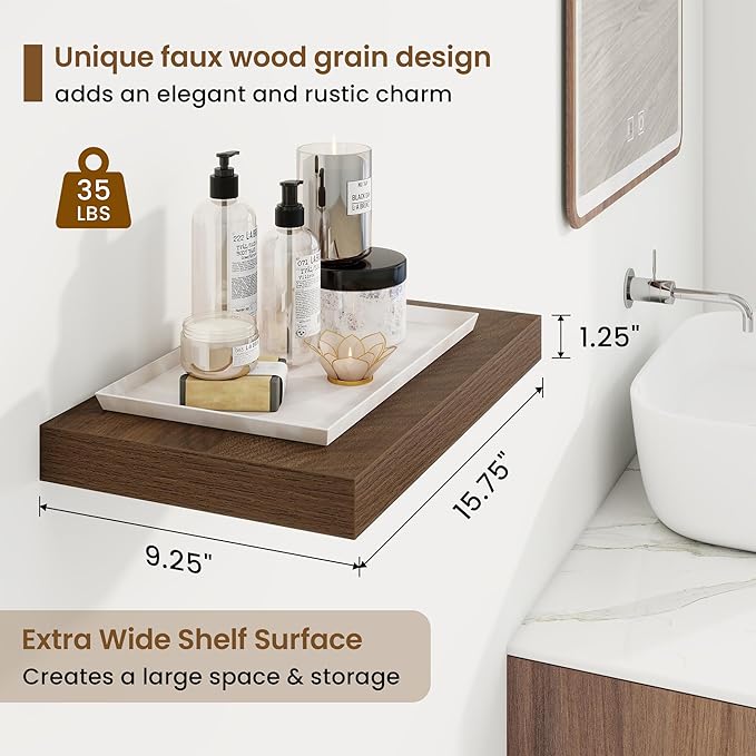 16in Floating Shelves for Wall, 16