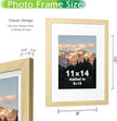 FrameWorks 2-Pack, 11x14 Matted to 8x10 Picture Frame, Natural Oak – Classic Wooden Photo Frame with Tempered Glass, Modern Matte Finish for Prints, Posters, Certificates & Wall Decor – Gallery-Ready