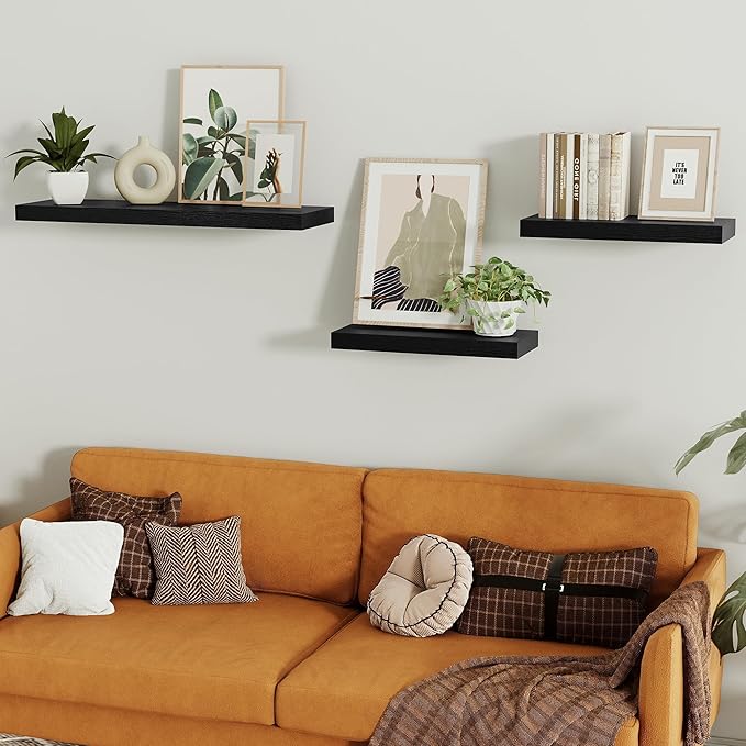 Vivelove Black Bathroom Shelves Over Toilet, 16