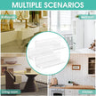 Maitys 8 Pcs Acrylic Floating Shelves 9 Inches Adhesive Wall Mounted Shelves No Drill Hanging Acrylic Wall Display for Living Room Bathroom Bedroom Kitchen Office(Clear)