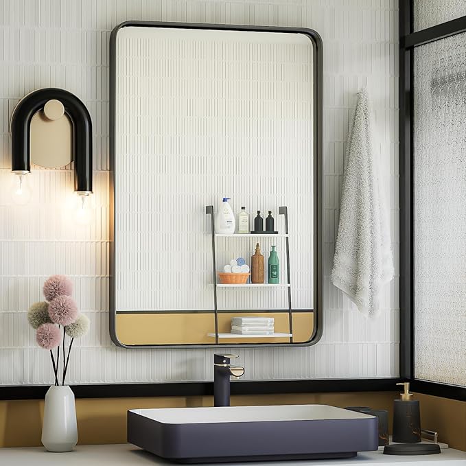 ISKM Black Framed Mirror for Wall 20