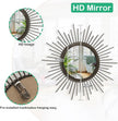 Sunburst Spoked Large Wall Mirror Boho Home Circle Art Mirror Modern Metal Mirror for Wall Decorative Bathroom Bedroom Vanity Hallway Balcony Living Room Entryway 20