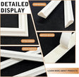 3 Set Peel and Stick Wall Molding Kit Pre Cut White 3D Wall Molding Kit Self Adhesive Wainscoting Panels for Hallway Living Room Bedroom Home Accent Walls Decor