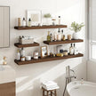 72 Inch Floating Shelves, 3D Textured Wood Grain, 72