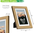 FrameWorks 2-Pack, 5x7 Matted to 4x6 Picture Frame, Golden Oak – Classic Wooden Photo Frame with Tempered Glass, Modern Matte Finish for Prints, Posters, Certificates & Wall Decor – Gallery-Ready