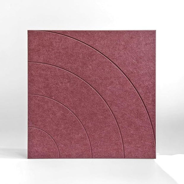 21.65" Large Square Acoustic Panels 4-Pack - Sound Absorbing Wall Panels, Noise Reducing Soundproof Decorative Felt Tiles for Home Office, Studio, Living Room - Red Wine