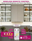 EMITEVER Under Cabinet Lighting kit, 6 PCS COB LED Strip Lights 5000K Natural White, UL Listed Dimmable Led Lights Strip for Kitchen Cabinet, Counter, Shelf, with Remote & Adapter, Timing, 9.8ft