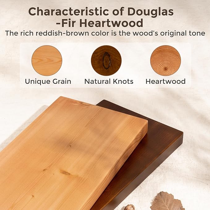Axeman 55 Inch Floating Shelves for Wall, 9.3" Deep High End Solid Real Wood Wall Shelves with Heavy Duty Invisible Bracket for Living Room, Bedroom, Kitchen, Bathroom, Set of 1, Walnut Finish
