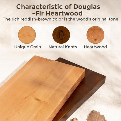 Axeman 36 Inch Floating Shelves for Wall, 9.3" Deep High End Solid Real Wood Wall Shelves with Heavy Duty Invisible Bracket for Living Room, Bedroom, Kitchen, Bathroom, Set of 2, Natural