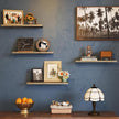 Fixwal Wall Floating Shelves for Room Decor, 4 Sets Floating Shelves for Wall Storage, Wood Wall Mounted Shelf for Bedroom Decor, Bathroom Storage, Book Shelf for Wall-Rustic Brown | for Room Decor, Floating Shelves, for Wall Storage, for Bedroom Decor...
