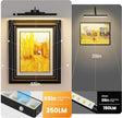 2 Pack Picture Lights for Wall Paintings Motion Activated – 16'' Rechargeable and Cordless Wall Sconce Pictures, 350LM Artwork Light for Gallery, Portraits,Poster(Black)