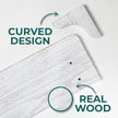 Willowy Real Wood Rustic White Farmhouse Wall Shelves - 17 inch (3 Pack) - Easy to Install, Template and Video Included - White Washed Floating Shelves, Antique Floating Shelves