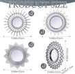 Namalu 6 Pcs Mirrors - Small Circle Sun Mirrors for Decorative Wall Art - Entryway, Bathroom, Bedroom, Living Room (Silver, Classic)