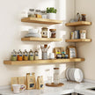 36 Inch Floating Shelves, 3D Textured Wood Grain, 36