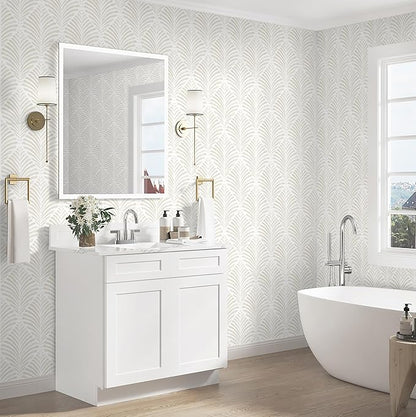 Safiyya 17.3"x393" Peel and Stick Wallpaper Boho Contact Paper Beige Neutral Modern Geometric Wall Paper Self Adhesive Removable Wallpaper for Bedroom Vinyl Rolls