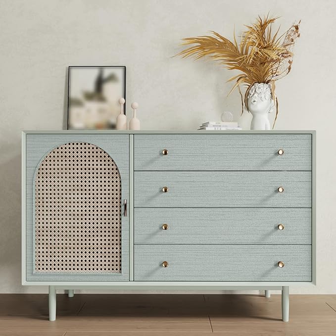 CRE8TIVE Large Size Mint Green Grasscloth Peel and Stick Wallpaper Textured 24