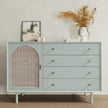 CRE8TIVE Large Size Mint Green Grasscloth Peel and Stick Wallpaper Textured 24