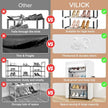 Shoe Rack with Cover Narrow Shoe Rack Organizer with 4 Side Pockets 10 Tier Tall Shoe Storage Shoe Shelf Holds 18-22 Pairs Shoes and Boots Shoe Rack for Closet, White