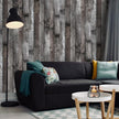 Yun-aeon Natural Wood-Dark Grey Wood Contact Paper Peel and Stick Wallpaper 17.3
