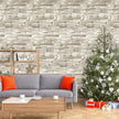 Jeweluck Stone Wallpaper Peel and Stick Brick Wallpaper 17.7”×393.7” Brick Contact Paper Peel and Stick Wall Paper Bathroom Faux Stone Backsplash for Kitchen Removable Decorative for Walls Vinyl