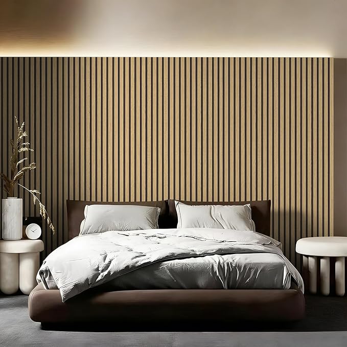 Wallpaper Peel and Stick Wood Grating Stripe Self-Adhesive Wallpaper Faux Wood Contact Paper Wood Slats Self Adhesive Wall Paper PVC Vinyl Film Removable Waterproof 17.3