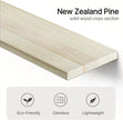 Vailando Floating Shelves for Wall, Set of 3 Solid Wood Wall Mounted Shelves, 16