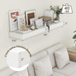 48 Inch White Floating Shelf | 12 Inch Deep Floating Shelves Set of 1 | 48