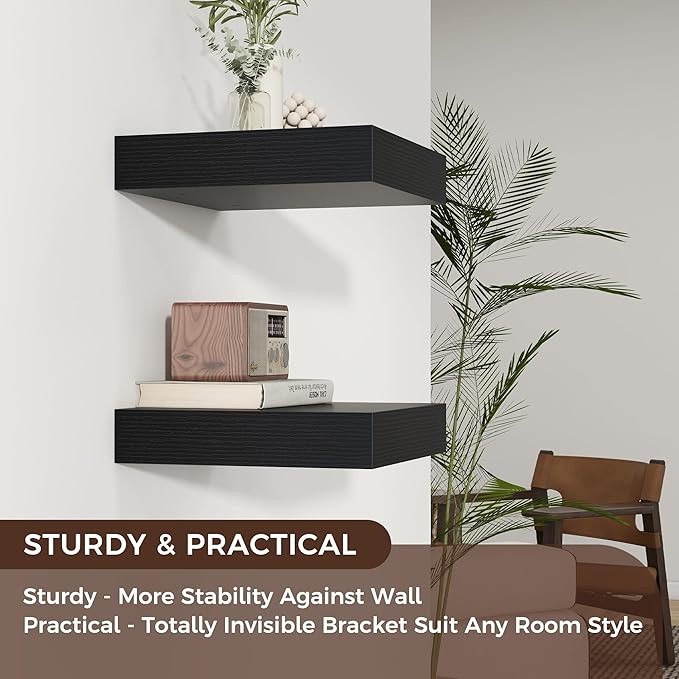 Square Floating Shelves for Wall, 12
