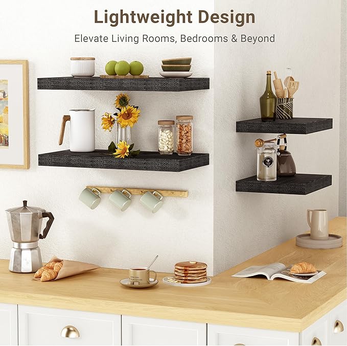 Vivelove 10.2 Inches Floating Shelves Wall Mounted, 10
