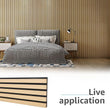 Art3d 6-Piece Wood Slat Acoustic Panels for Stylish Decor and Noise Reduction, 3D Textured Panel for Ceiling and Wall, Oak
