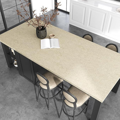 VEELIKE Limewash Wallpaper Textured Beige Concrete Wallpaper Peel and Stick for Bedroom Accent Walls 24''x118'' Self Adhesive Removable Sandstone Concrete Contact Paper for Countertops Walls Bathroom