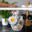 Made Easy Kit Coffee Pod Basket Organizer Useful Decor - Compatible with Keurig K-Cup Pods - Home Coffee Bar Functional Decoration - Café Station Countertop Freestanding Storage Accessory (WHT Bunny)