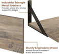 Axeman 48 Inch Floating Shelves | 8 Inch Deep Grey Wall Shelves Set of 2 | 47.3