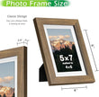 FrameWorks 2-Pack, 5x7 Matted to 4x6 Picture Frame, Dark Oak – Classic Wooden Photo Frame with Tempered Glass, Modern Matte Finish for Prints, Posters, Certificates & Wall Decor – Gallery-Ready