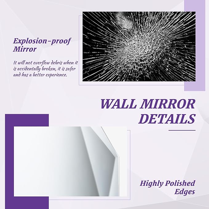 Bathroom Mirror for Wall, 26