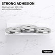 YOHOM White Floating Adhesive Bathroom Wall Storage Shelf No Drilling Display Ledge Organizer for Shower Caddy Kitchen Holder 14.96inch