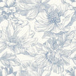 Ismoon Vintage Floral Wallpaper Peel and Stick Beige and Blue Contact Paper 17.3inx6.5ft Removable Self Adhesive Wall Paper for Bathroom Bedroom Cabinet Mural Wall Decor Vinyl Renter Friendly
