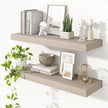 Heimlove 36 Inch Floating Shelves for Wall,Thicker and Deeper Wall Shelves Mounted Storage & Display Wood Shelf,Hanging Shelf for Bedroom Living Room Kitchen Office,Set of 2，Grey
