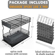 SpaceAid Pull Out Spice Rack Organizer for Cabinet, Heavy Duty Slide Out Seasoning Kitchen Organizer, Cabinet Organizer, with Labels and Chalk Marker, 6.5