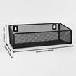 Bathroom Shelf Over Toilet Storage Basket,Toilet Beside Floating Shelf Mesh Metal Wall Mounted Shelves for Home Organization & Decor Essentials,Kitchen/Living Room Shelves (Black)