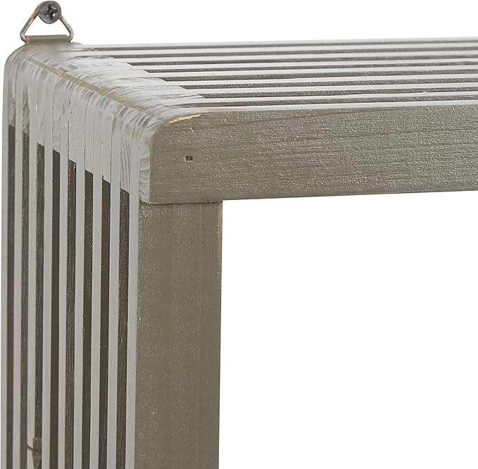 Deco 79 Wall Shelf, 23" L x 7" W x 12" H, Grey