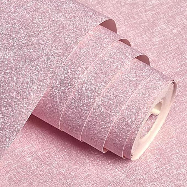 MelunMer Pink Peel and Stick Wallpaper 393In L 15.7In W Self Adhesive Removable Wallpaper for Bathroom/Bedroom Modern Contact Paper Silk Textured Pink Contact Paper for Cabinets Shelf Waterproof