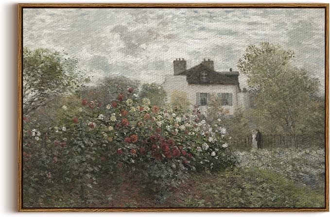 InSimSea Framed Canvas Wall Art Vintage Decor, Farmhouse Room Aesthetic, Living Room Wall Art, Cottagecore Bedroom Kitchen Bathroom Decor, 24