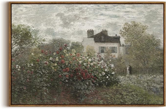 InSimSea Framed Canvas Wall Art Vintage Decor, Farmhouse Room Aesthetic, Living Room Wall Art, Cottagecore Bedroom Kitchen Bathroom Decor, 24"x36"