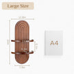 Mid Century Wall Shelves: Large 2-Tier Walnut Boho Floating Shelves Arched Modern Wall Decor for Bathroom Bedroom Living Room Entryway